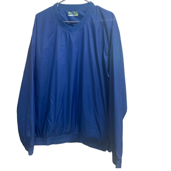Men’s Pro Tour Cool Play Peacoat Pullover Long-sleeve Windbreaker size Large EUC - Picture 1 of 6